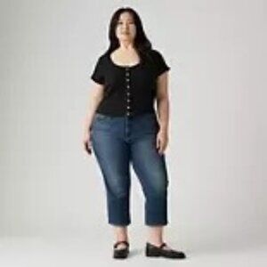 Levis 311 Shaping Skinny Capri Crop Jeans 18W Plus Stellar Stretch Denim 8739